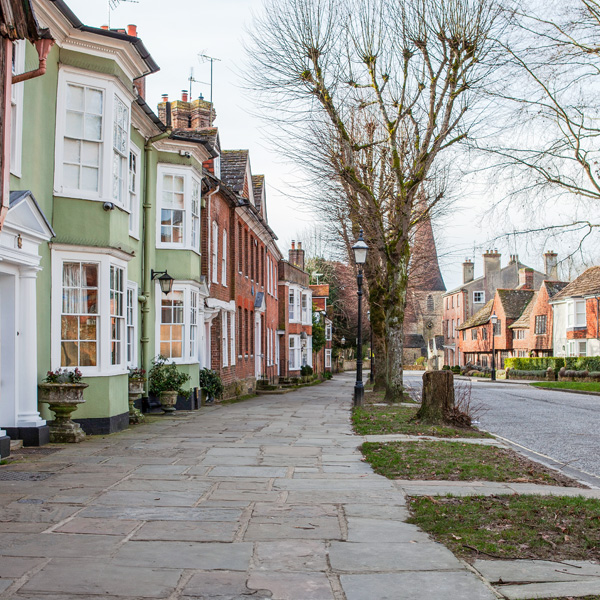 Bailey House, Horsham, and the surrounding market town